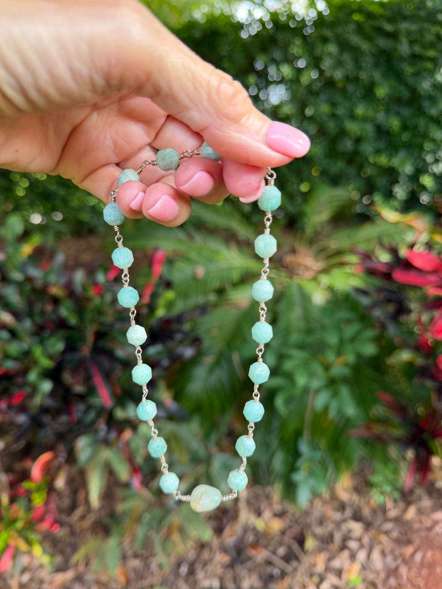 Octagon Amazonite Choker