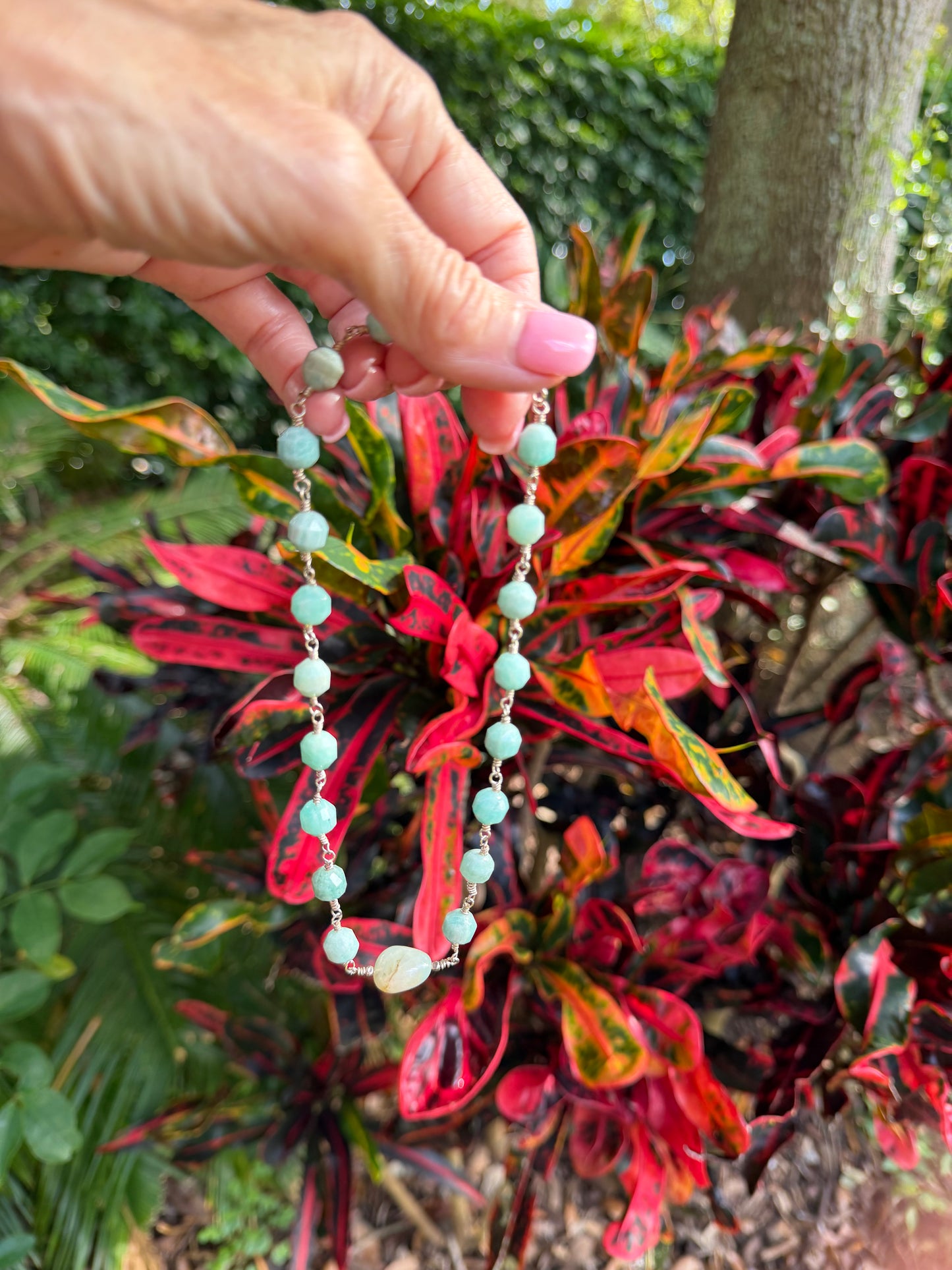 Octagon Amazonite Choker