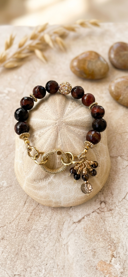 Red Tiger Eye Bling Bracelet