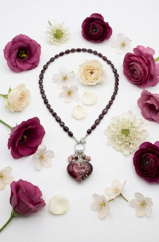 Garnet nugget beauty with Artisan heart