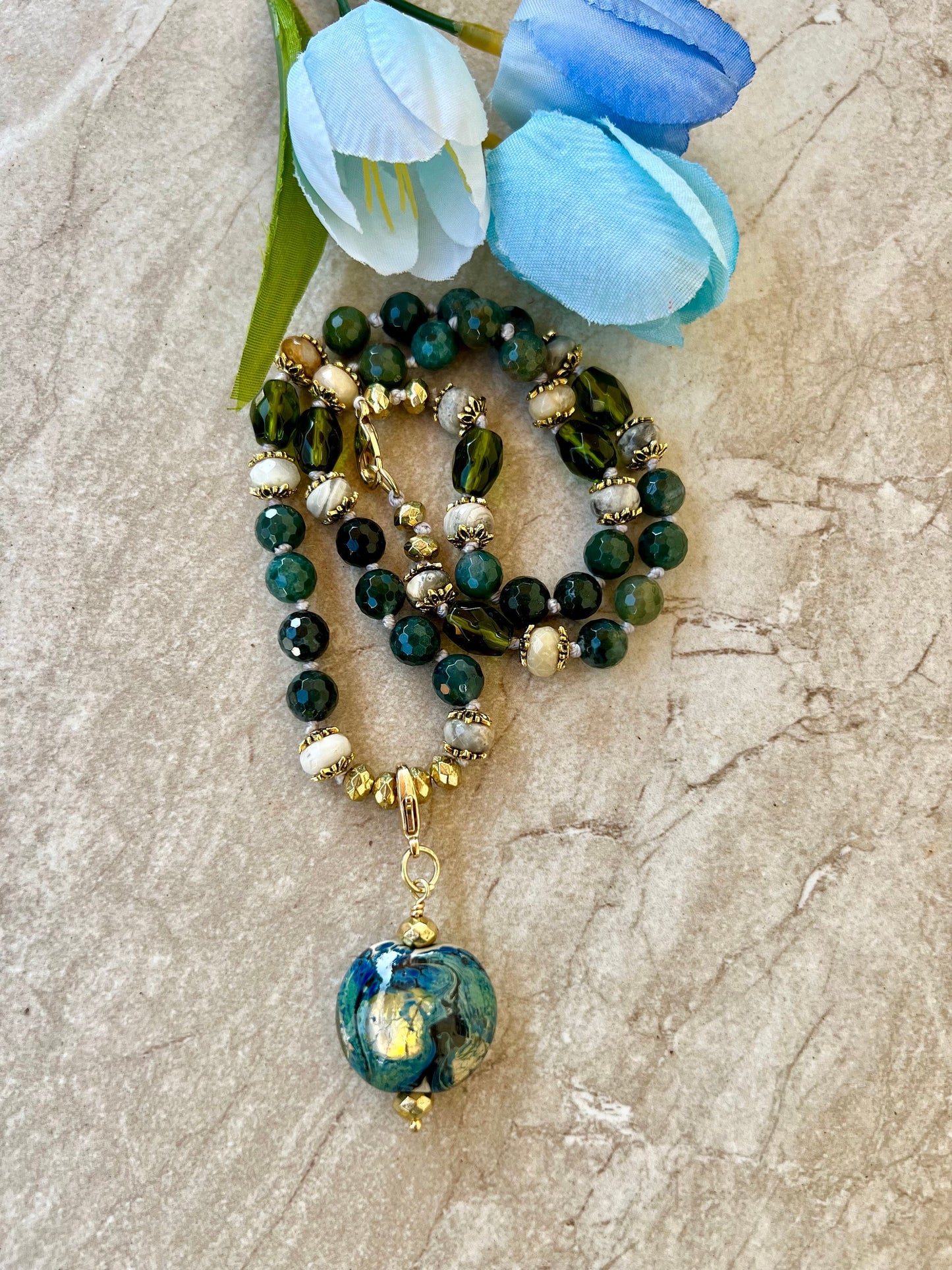 Moss Boho Chic Necklace