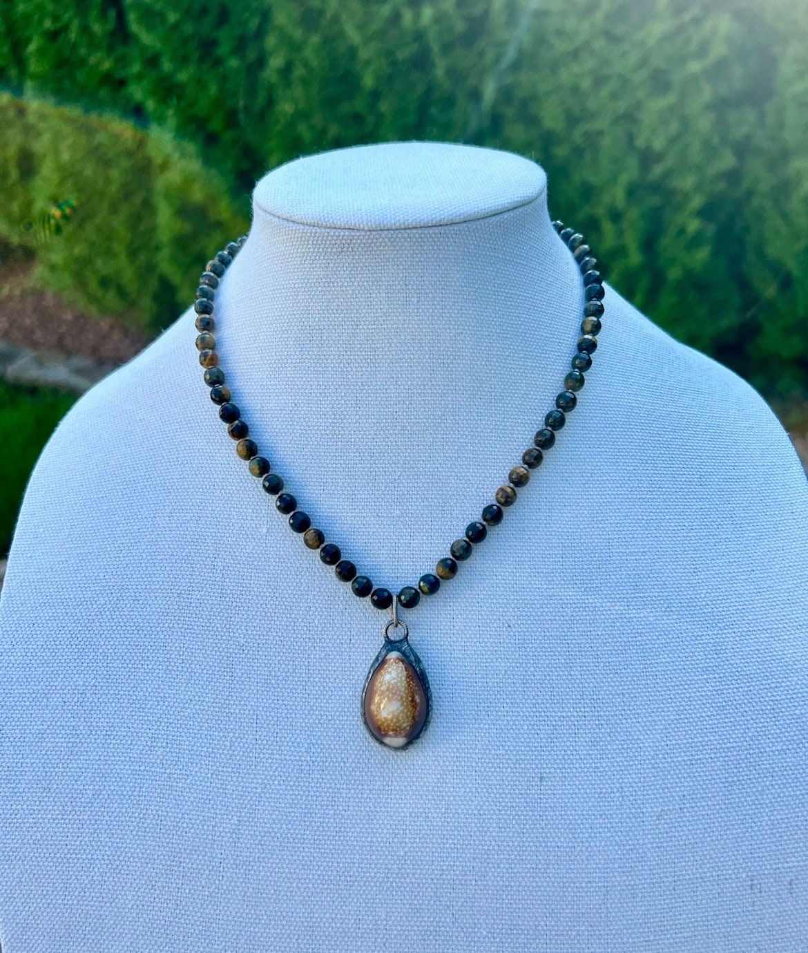 Tiger Eye with Conch Pendant