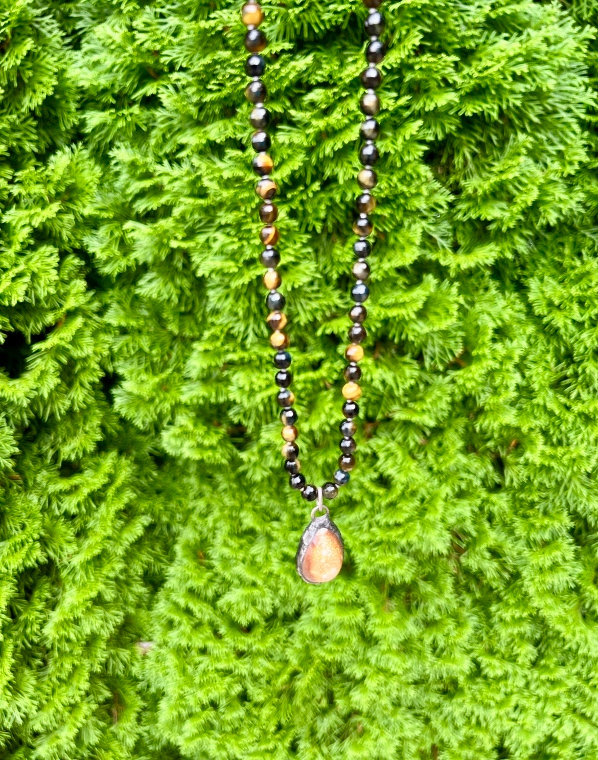 Tiger Eye with Conch Pendant